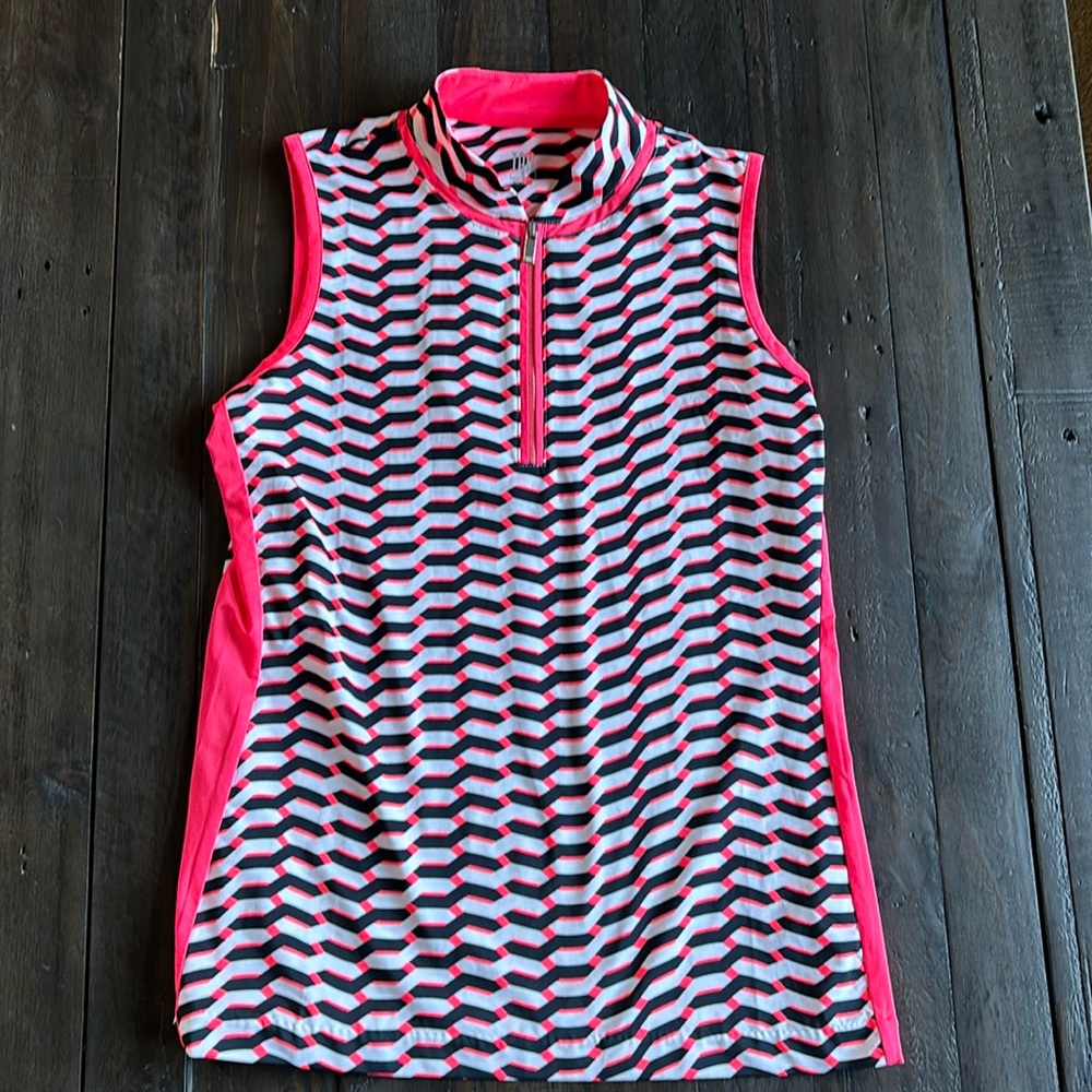 Women’s Tail Golf Shirt Sleeveless Mock neck quarter zip breathable top sz small